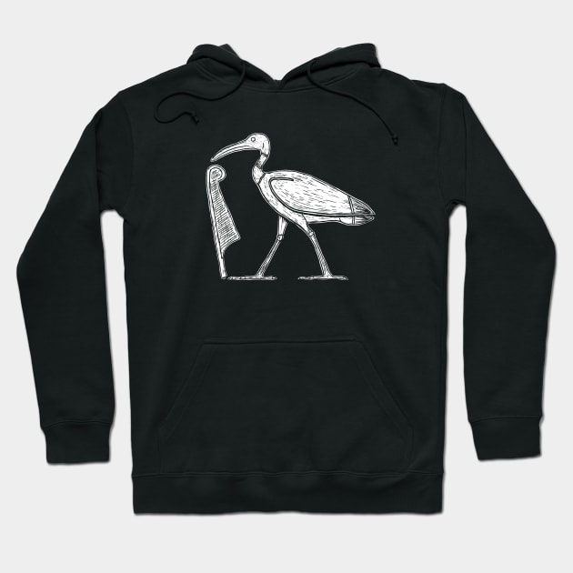 Thoth Ibis and Feather of Maat Hoodie by LaForma